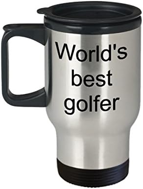 Worlds Najbolja golferska putnička krigla - Golf tema krigla kafe - pokloni za starije golfere Djed voli