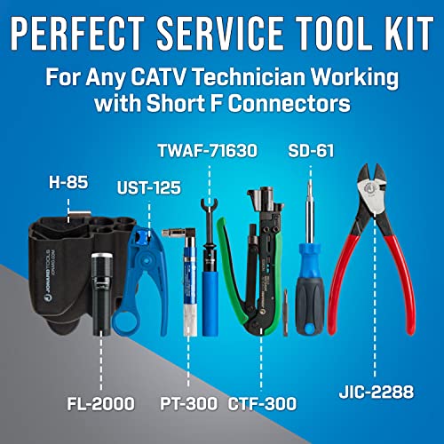 Jonard Tools TK-83 coax Komplet alata za instaliranje ili uklanjanje kratkih F konektora i CATV održavanje