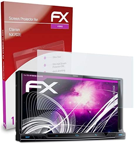 atFoliX zaštitni Film od plastičnog stakla kompatibilan sa zaštitom od stakla Clarion NX702E, 9h Hybrid-Glass FX stakleni zaštitnik