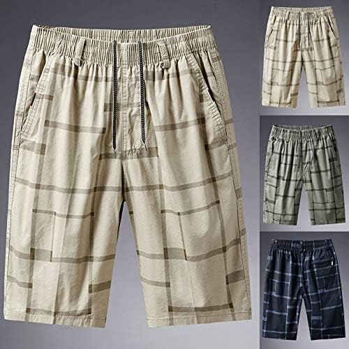 KANAAOggo casual pruge kratke hlače plus veličina casual muške kratke hlače elastična struka za crtanje leta ljeto 5xl