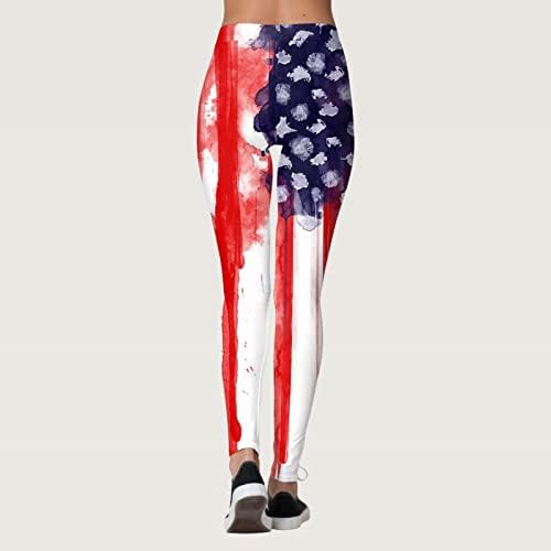 Joga gamaše za žene Tummy Control USA zastava Stripe Star Jogger Hlače Bešavne vježbe Fitness Sport Aktivne joge hlače