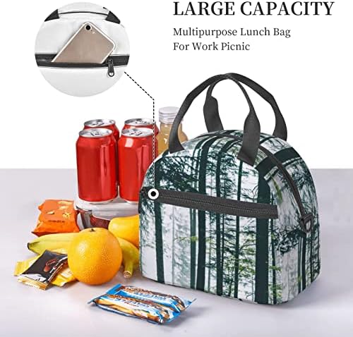 Lynsay vanjska šumska tiskana torba za ručak, lagan i izdržljiv, podesivi remen za rame, torba za ručak za višekratnu upotrebu, prijenosna