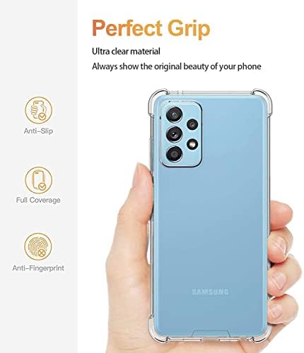 KIOMY ??? ??? Clear Case za Samsung Galaxy A23 5G sa 2kom HD kaljenog stakla Štitnici ekrana transparentni poklopac za A23 4G LTE