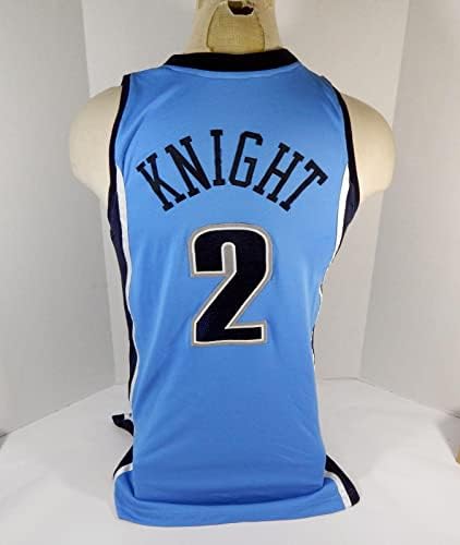 2007-08 Utah Jazz Brevin Knight 2 Igra Rabljeni svijetli Blue Jersey 44 DP37397 - NBA igra koja se koristi