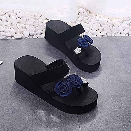 Ženska platforma sandale za sandale Ljetne casual papuče cvjetni prsten za prstene flip flops bazeni na plažima slajdova za odmor