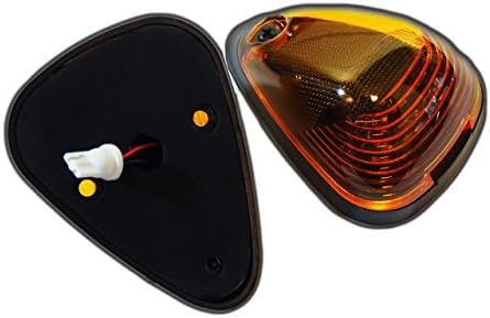 VMS Racing CAB krovni svjetiljke markeri 5 komada PC navlake s bazenom u amber žuti objektivi sklop CRL 264143BKA kompatibilan sa