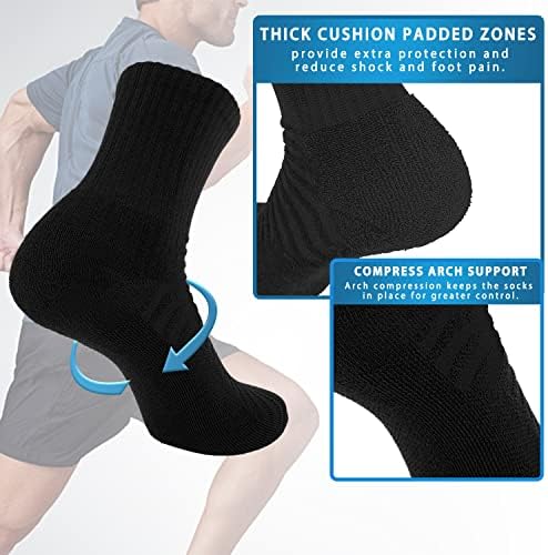 Blongw Crew Snaga za kompresiju za žene i muškarce - jastuk za trčanje čarape Atletska košarkaška čarapa Anti-blister poticaj cirkulaciju