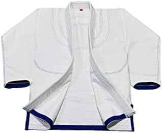 White Royal Blue Stitch Bjj Gi Jiu Jitsu Kimonos GI pamuk Perl Weave 450gsm