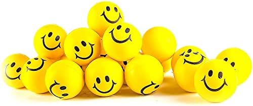 Neliblu 2 Bulk stres Balls-Mini Squeeze Balls za djecu-Emoji Squishy Balls - Party Favors Happy Stress Ball - emotikon stres Smile