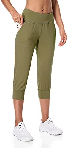 M Moteepi High Struk Kapri joggers hlače za žene Atletic obrezane hlače za trčanje sa džepovima