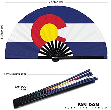 Kolorado Zastava države Države sklopive ručne ventilatore, američke države zastave Veliki bambus ručni ventilator, najbolji izdržljivi