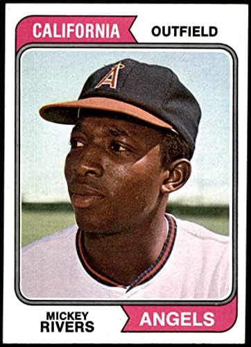 1974 FAPPS # 76 Mickey Rivers Los Angeles Angels NM + Angels