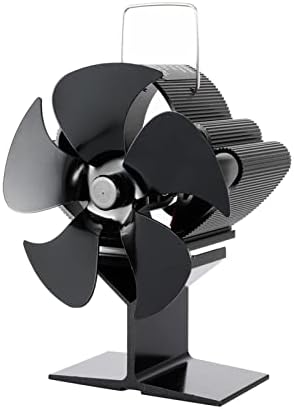 XFADR SRLIWHITE Home Fan efikasna distribucija toplote Crni kamin 5 noževi peć na toplotni pogon ventilator Log drveni plamenik za