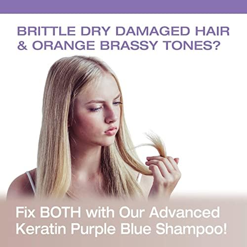 Vitamini Keratin Purple toning šampon-ljubičasto plava Brassiness tonik za Izbijeljenu ledenu plavu platinastu srebrnu bijelu sivu