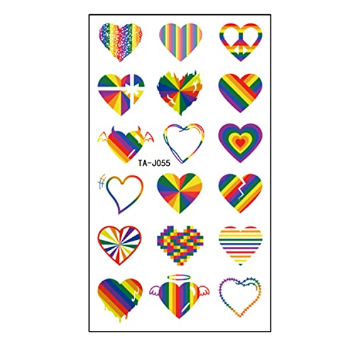 Dan ponosa Love Rainbow gay lgbtq Privremena tetovaža vodootporna tijela umjetničke naljepnice 10 listova