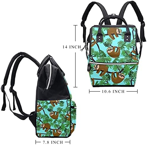 VBFOFBV ruksak pelena, torbe za promjenu pelena Multifunkcijska putovanja, uniseks i elegantne, crtane životinje Sloth