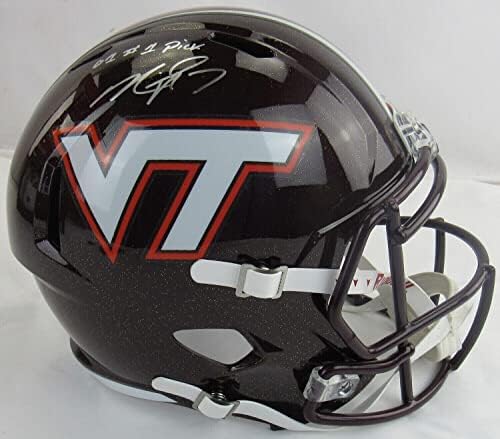 Michael Vick potpisao Auto autogram Riddell Virginia Tech FS replika kaciga sa šlemovima za koledž sa autogramom