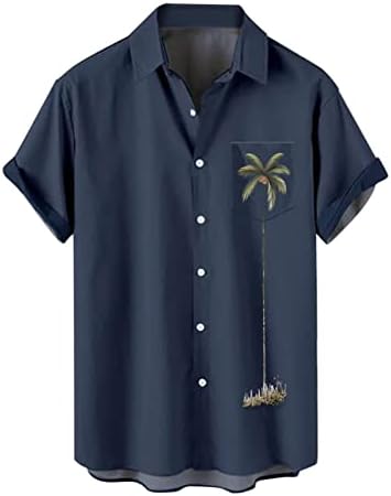 Muške majice majica s kratkim rukavima za ribolov za muškarce Fish T majica majica s gumbom cvjetne havajske majice plaža