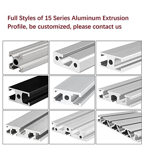 Mssoomm 1 pakovanje 1570 dužina profila ekstruzije aluminijuma 12,6 inča / 320 mm srebro, 15 x 70 mm 15 serija T Tip T-Slot Evropski