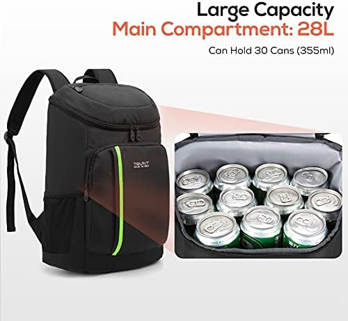 TOURIT Cooler ruksak 30 limenki lagani izolirani ruksak Cooler nepropusan