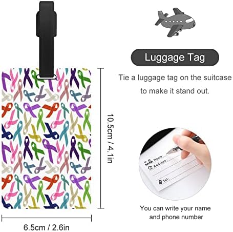 Višebojne vrpce za svjesnost Oznake prtljage TPU Travel Cagno Cute Tags ID naljepnica Identifikatori kofera za putni pribor Crn-Style