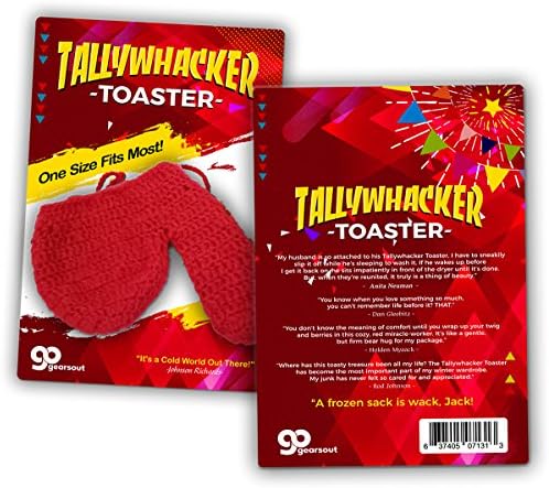 Tallywhacker toster-pleteni grijač - zimska vremenska oprema za muškarce - crveno-smiješni bijeli pokloni slonova