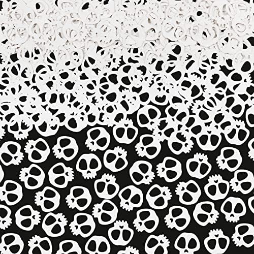 Bijela Halloween Skull Confetti Halloween Horror Stol Confetti Halloween Tabela tablice Halloween Haunted Houses Dekora za stol ukleti