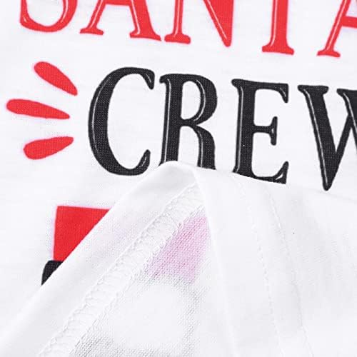 Božićne pidžame za porodicu 2022. Smiješno Santa's Crew Pismo Ispis vrhova i plaćene hlače PJ-ovi postavlja PJS zaslona za spavanje