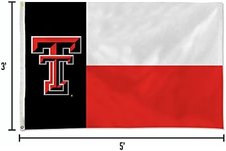 NCAA RICO Industries Texas Tech Red Raiders 3 'x 5' Zastava bannera Jednostrana - unutarnji ili vanjski - kućni dekor