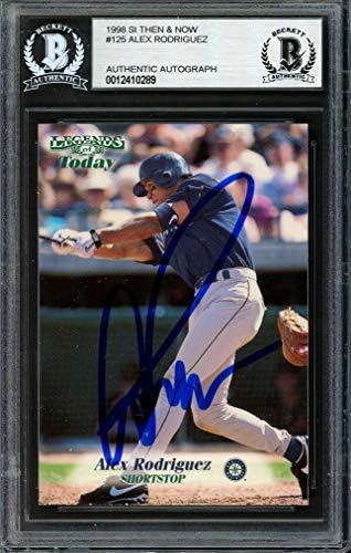 Alex Rodriguez AUTOGREME 1998 Fleer Sports Illustrovana kartica 125 Seattle Mariners Beckett BAS 12410289 - bejzbol autogramirane