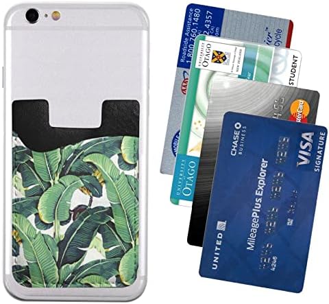 Tropska banana palma napušta telefonska kartica PU kožna kreditna kartica ID kućišta 3M ljepljive rukave za sve pametne telefone