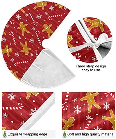 Oarencol Božićni kolačići Candy Christmas Switch suknja 36 inča Snowflakes crvena pruga Xmas Holiday Party Tree Detaracije