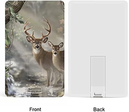 Real Tree Camouflage Deer USB Flash Drive Dizajn kreditne kartice USB Flash Drive Personalizirana memorijska stick tipka 64g