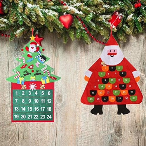 BESTOYARD Božić 24 dana odbrojavanje kalendar božićno drvo u obliku zid vrata viseći ukras Božić Party Decor