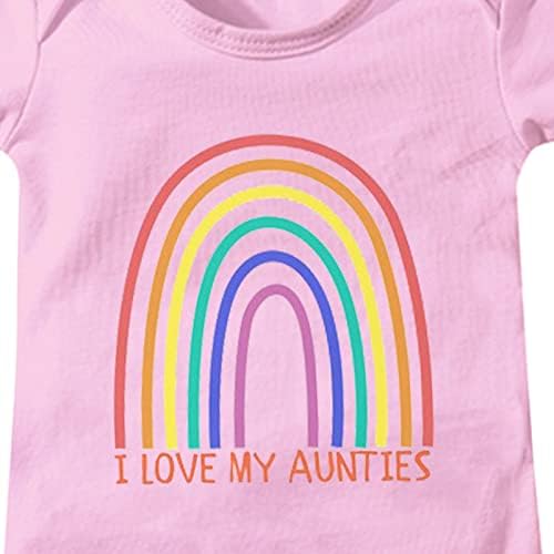 Novorođenče odjeća za djecu od dječje dijete odjeća duga Rainbow Ispis Volim svoje Anties Baby Playsuit za 0 do djevojčica ljetne
