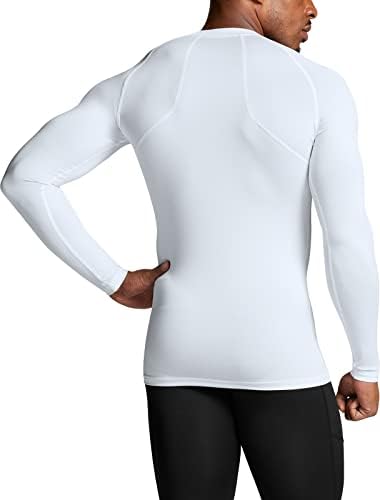 ATHLIO 1 ili 3 pakovanje muške kompresijske košulje UPF 50+ dugih rukava, osnovni sloj za zaštitu od osipa na vodi, košulja za atletski
