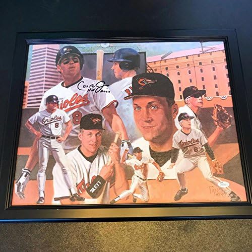 Lijep Cal Ripken Jr. Hall of Fame 2007 Potpisano autogramirano 18x22 Art Photo JSA COA - autogramirana MLB Art