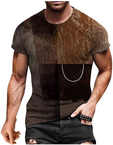Muški casual kratkih rukava T-majice Moda prozračna teretana vrhova Retro grafički tiskani majica