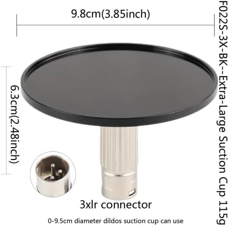 Fredorch 3,86 Aluminijski adapter za usisavanje od aluminija sa 3xLR priključkom, ažuriran univerzalni držač dildo za 3 prongs sex