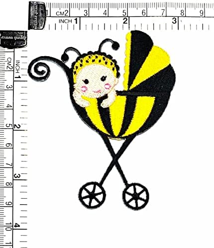 Kleenplus 3kom. Šetač beba mala pčela slatka karikatura vezeni flasteri za odeću farmerke jakne šeširi ruksaci kostim šivenje popravak