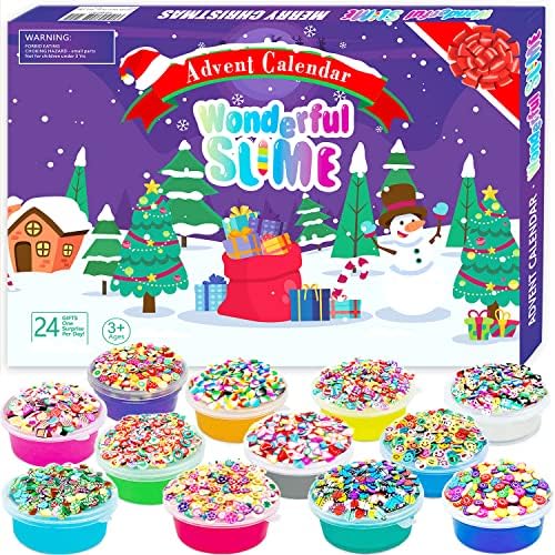 PANSHAN Fidget Advent Calendar 2022 Crystal Slime Božić odbrojavanje kalendar igračke Holiday Set 24 dana Božić iznenađenje poklon