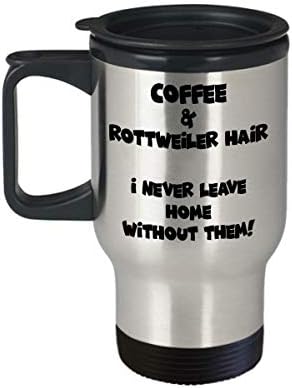 Putna krigla Rottweiler - smiješna i slatka čajna čajna kafa - savršena za putovanja i poklone