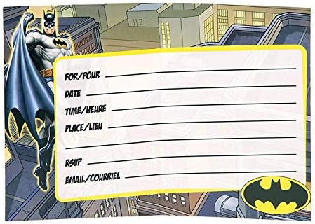 Pozivi za zabavu Batman - 5,5 x 4, 8 kom