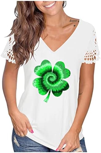 Ženske bluze i vrhovi modni kratki rukav sv. Patrickov dan tiskani majica tunika TOP Bluze za 2023