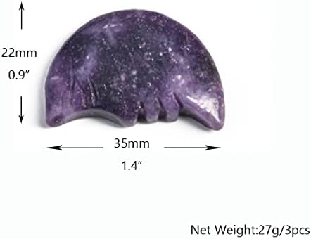 Nuzujx Ručno izrađeni prirodni kvarcni kristalni kamen Cruscent Moon Clucking zacjeljivanje nakita, pakovanje od 9