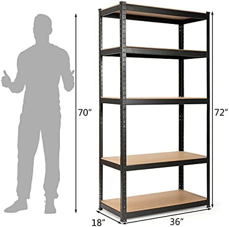 72 Čelik 5-nivoska garažna polica Podesiva jedinica za pohranu