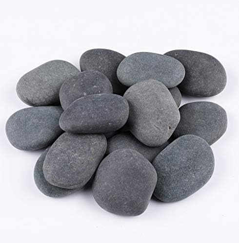 16 slikarskih stijena RockImpact tamno siva crna plaža šljunak ovalno kamenje prirodna rijeka stijena glatka površina za slikanje