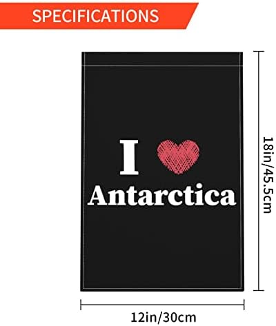 Volim Antarktičku vrtnu zastavu 12x18in Unutarnji Vanjski Becoration Banner