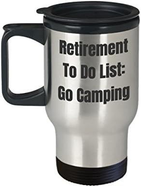 Penzioniranje kampiranja Travel Golf Coffee Funny Checklist za popis Go poklon Ideja za suradnik BOSS ZAPOSLENI Uredski radni kamper