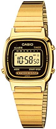 Casio ženski Vintage LA670WGA-1df dnevni Alarm Digitalni zlatni sat